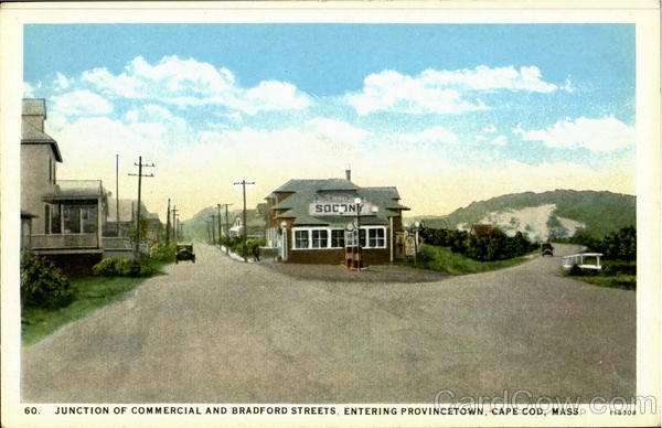 Junction of Commercial and Bradford Streets, Entiring Provincetown Cape Cod Massachusetts