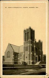 St. John'S Evangelical Church Monroe, WI Postcard Postcard