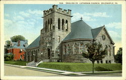 English Ev. Lutheran Church Zelienople, PA Postcard Postcard