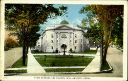 First Evangelical Church Williamsport, PA Postcard Postcard