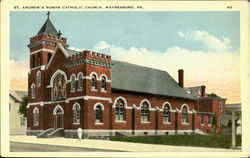 St. Andrew'S Roman Catholic Waynesboro, PA Postcard Postcard