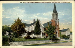 St. Walberger'S German Catholic Church And Rectory Postcard