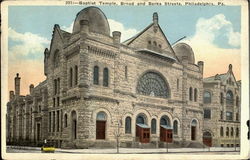 Bapist Temple, Broad And Berks Streets Postcard