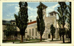 Rectory, Visitation Slavish Catholic Church And School Mount Pleasant, PA Postcard Postcard