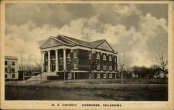 M.E. Church Cherokee, OK Postcard Postcard