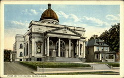 First Bapist Church Canton, OH Postcard Postcard