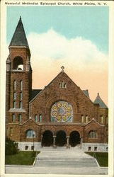 Memorial Methodist Episcopal Church White Plains, NY Postcard Postcard