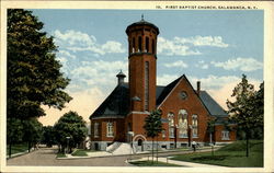 First Baptist Church Postcard