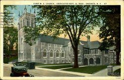 First M.E. Church,(Dedicated Sept. 12, 1926) Oneonta, NY Postcard Postcard