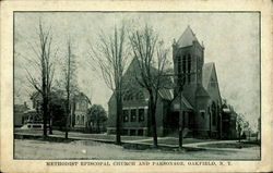 Methodist Episcopal Church and Parsonage Oakfield, NY Postcard Postcard