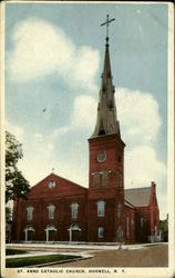 Anns Catholic Church Hornell, NY Postcard Postcard