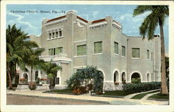Christian Church Miami, FL Postcard Postcard