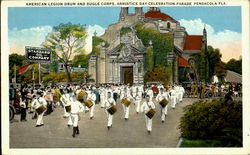 American Legion Drum and Bugle Corps, Armistice Day Celebration Parade Postcard