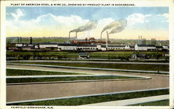 Plant Of American Steel & Wire Co. Fairfield, AL Postcard Postcard