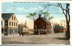 Custom House And Lower Square Nantucket, MA Postcard Postcard