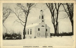 Community Church Sebec, ME Postcard Postcard