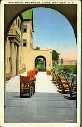 Sun Porch, Sha-Wan-GA Lodge Postcard