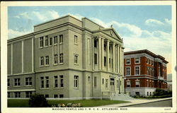 Masonic Temple and Y.M.C.A. Postcard