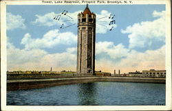 Tower, Lake Reservoir Prospect Park Postcard