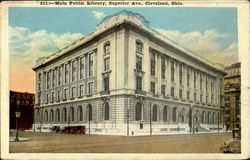 Main Puiblic Library, Superior Ave Postcard