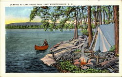 Camping At Lake Shore Park Postcard