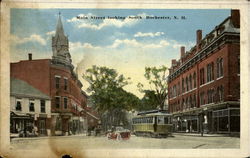 Main Street Looking South Rochester Postcard