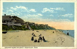 Cottages Along the Beach Ocean Bluff, MA Postcard Postcard