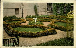 Patio, Weldon Hotel Greenfield, MA Postcard Postcard