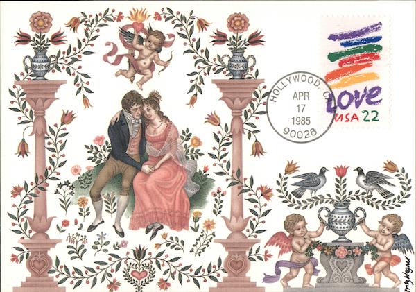 Love, 1985 22c Maximum Cards