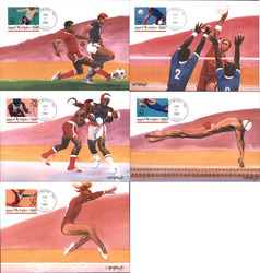 Set of 5: 1992 Summer Olympics Series Maximum Cards Postcard Postcard Postcard