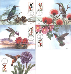 Set of 5: 1992 Birds 29c Series Postcard