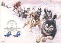 Alaskan Dog Sled 1920'2 Postcard