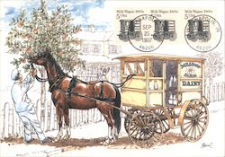 1900's Milk Wagon Postcard