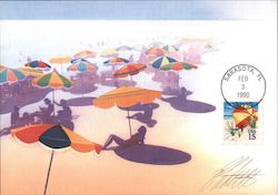 Beach Umbrella Maximum Cards Postcard Postcard Postcard