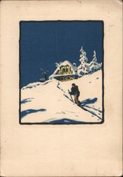Czech Winter Scene Postcard