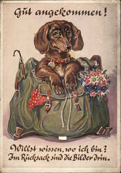 Gus angekommen Postcard