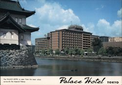 Palace Hotel from moat which surrounds the Imperial Palace Postcard