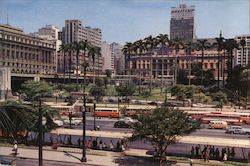 Partial View - Anhangabau Ave. Postcard