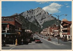 Banff Avenue Alberta Canada Postcard Postcard Postcard