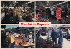 Marché de Papeete Postcard