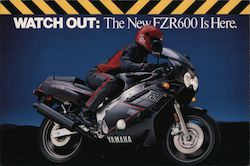 Yamaha's New FZR600 Postcard