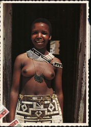 Beadwork Worn By Young Ndebele Girl Postcard