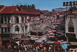 Street Market Stalls Postcard