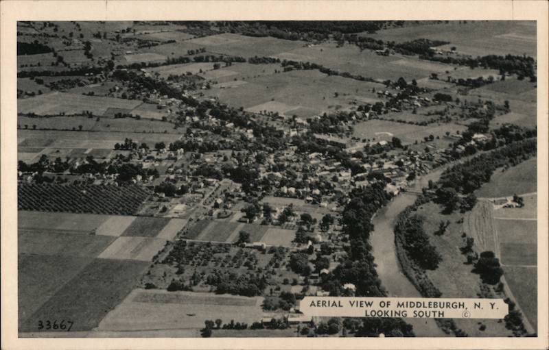 Aerial View Looking North Middleburgh New York
