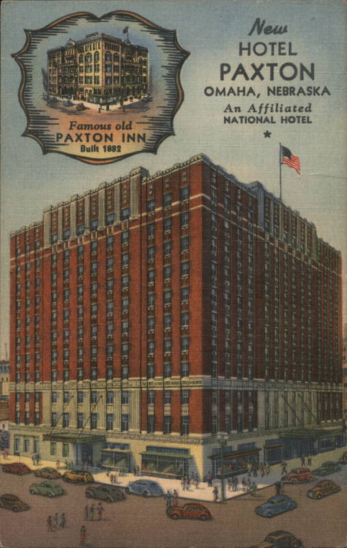 The New Hotel Paxton Omaha, NE Postcard