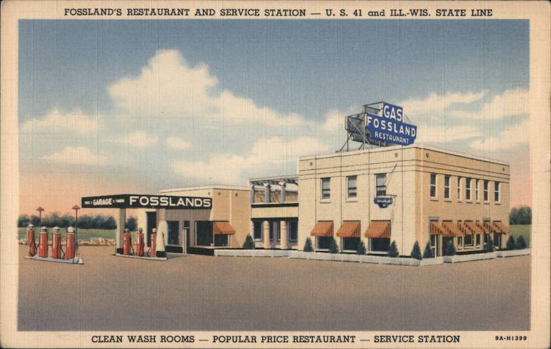 Fossland's Restaurant and Service Station Kenosha Wisconsin