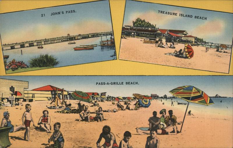 St. John's Pass, Pass-A-Grill and Treasure Island Beaches St. Petersburg Florida
