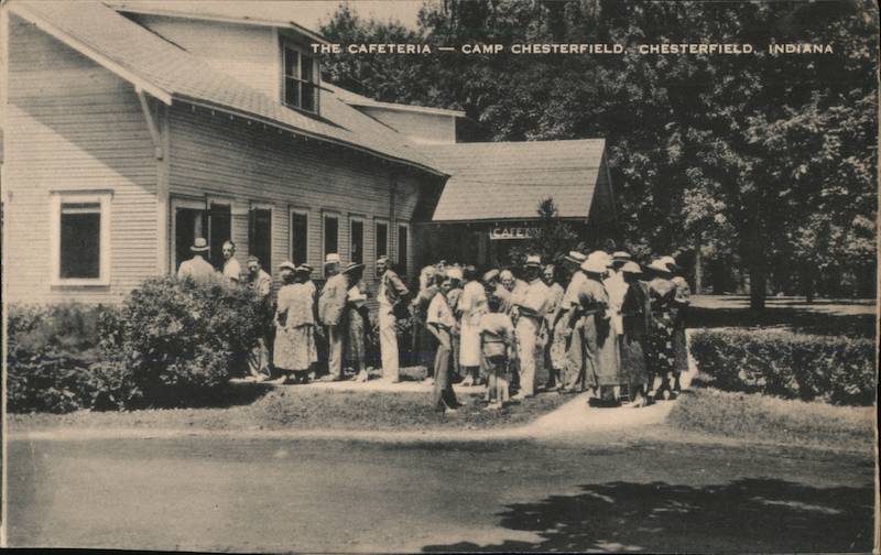 The Cafeteria, Camp Chesterfield Indiana Postcard