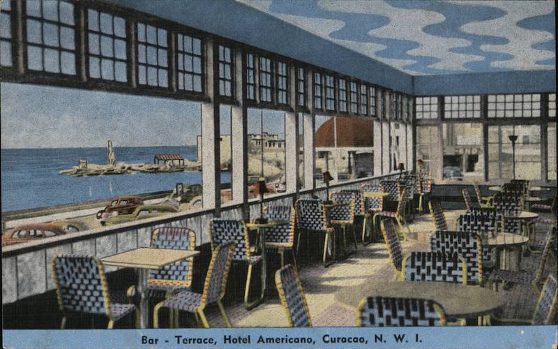 Bar Terrace Hotel Americano Curacao Caribbean Islands