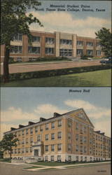 North Texas State College Memorial Student Union and Masters Hall Postcard